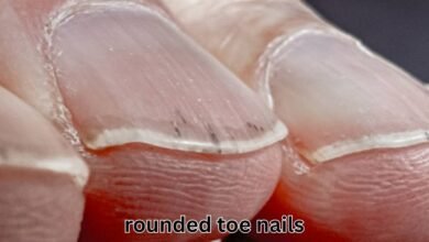 rounded toe nails